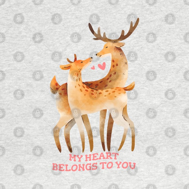 DEER LOVE My Heart Belongs to you by XYDstore